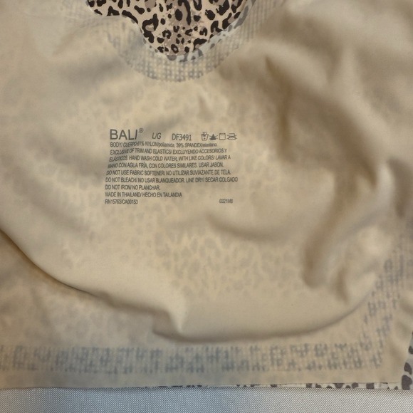 Bali Animal Comfort Revolution EasyLite Shaping Wireless Bra Women DF3491 Large - Picture 7 of 12